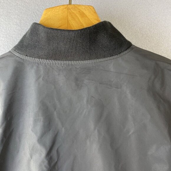 Fabletics Willow Reflective Jacket Womens XL Windbreaker Bomber Gray Stained - Picture 3 of 11